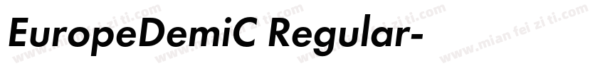 EuropeDemiC Regular字体转换